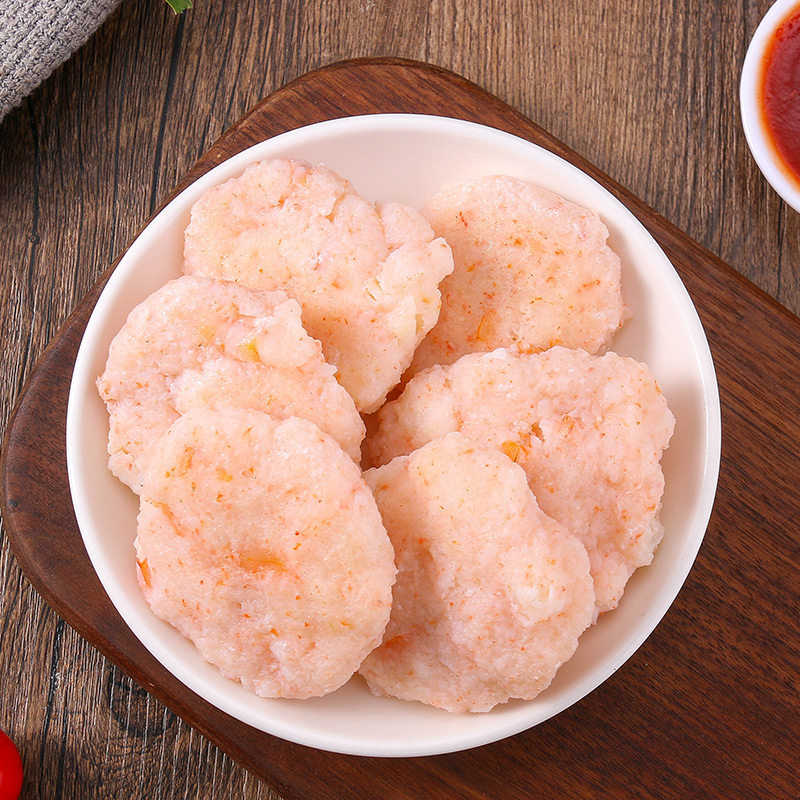 虾饼速冻儿童虾仁半成品低脂早餐新鲜虾滑饼虾排虾类制品