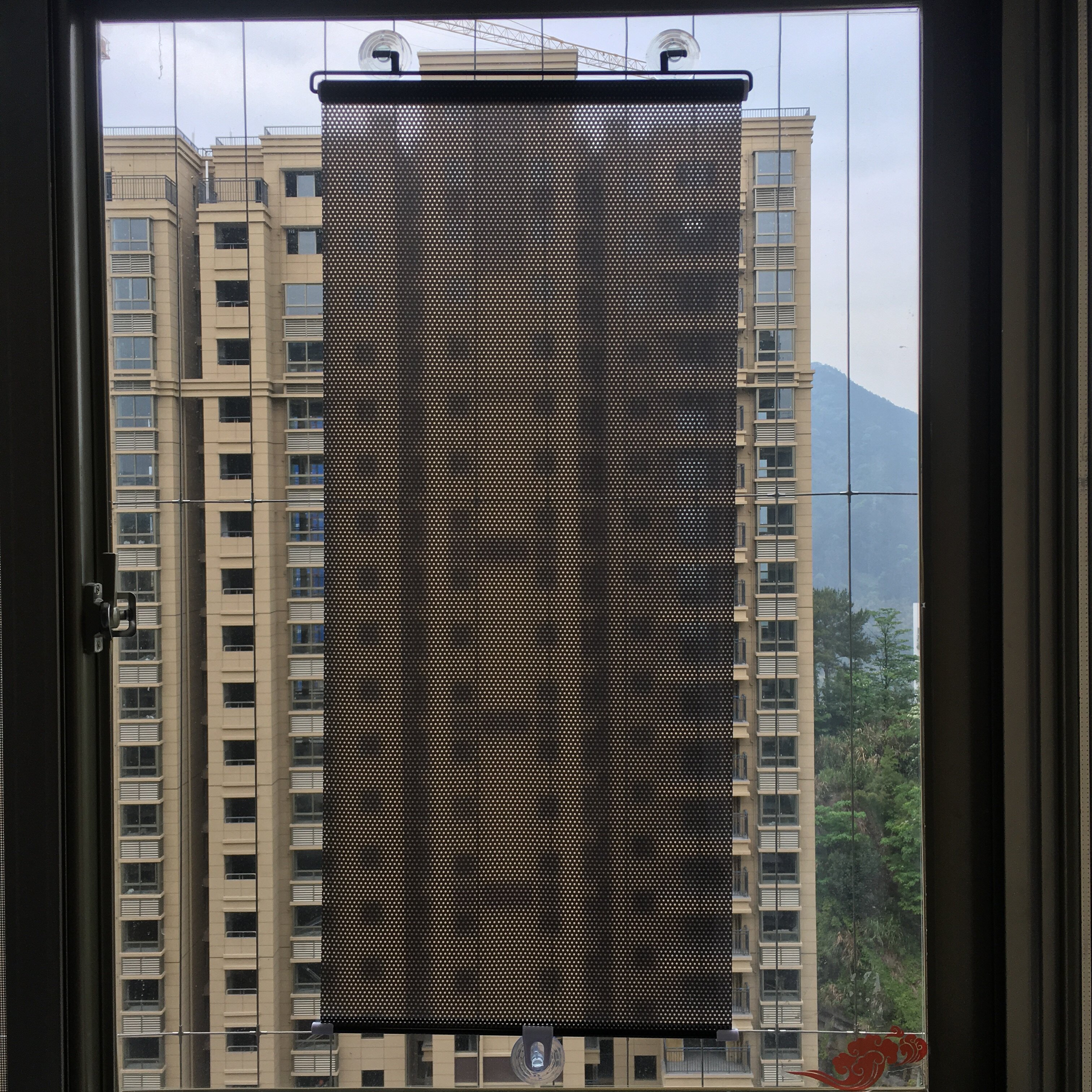 遮阳家用粘贴吸盘阳台卧室办公隔热防晒伸缩卷帘