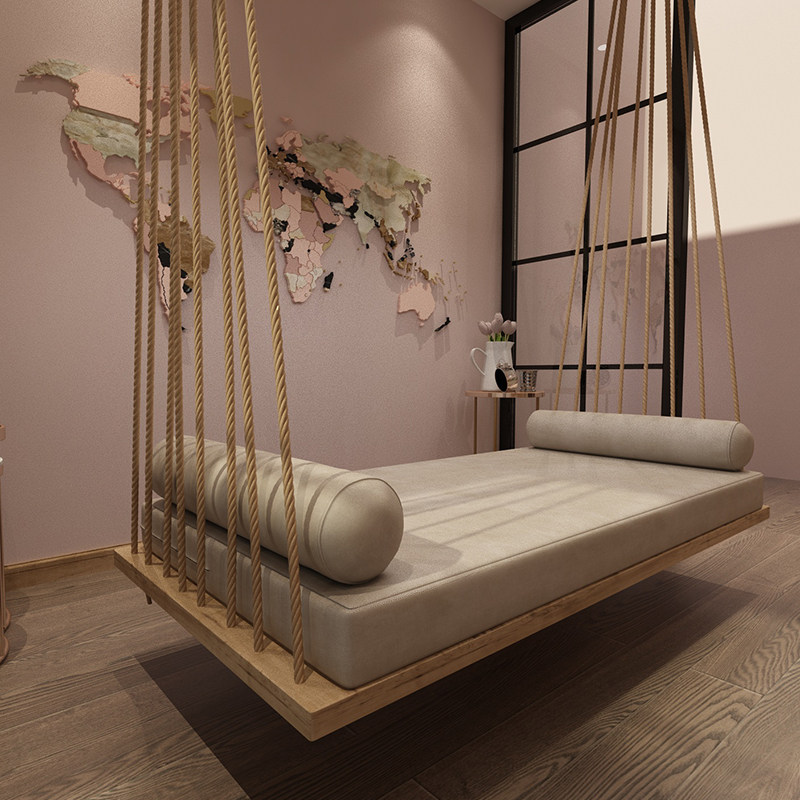 民宿吊床家用网红宿舍寝室室内阳台卧室成人抖音小吊床秋千沙发