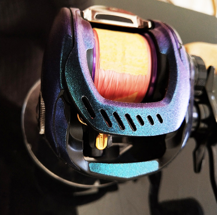 子龙hlc1514水滴轮炫炫彩贴膜彩色改装改色鱼线轮