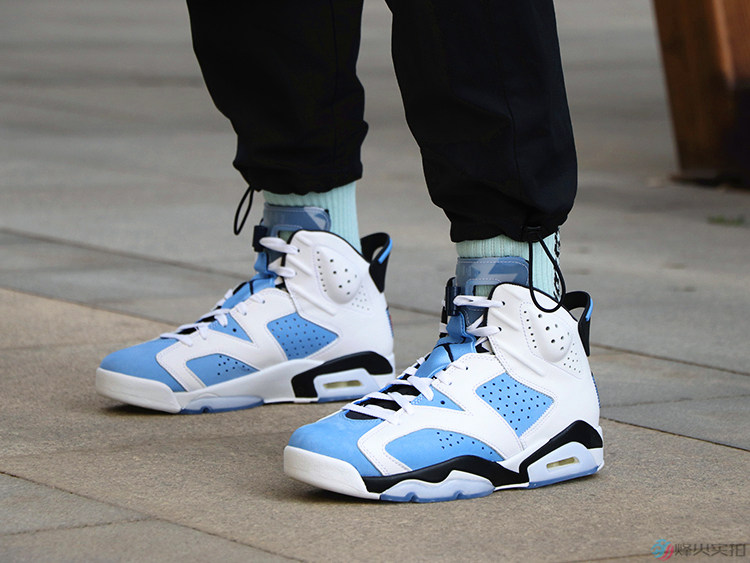 烽火airjordanaj6白蓝北卡蓝大学复古篮球球鞋篮球鞋