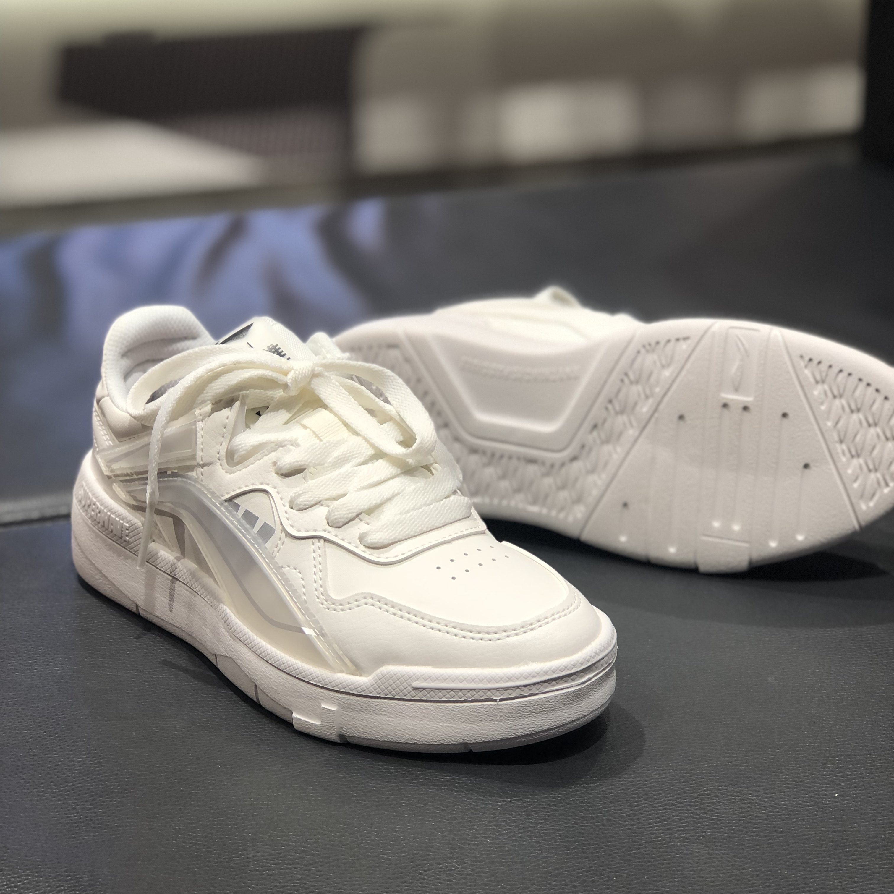 lining李宁新款系带平衡板鞋百搭女款白鞋运动板鞋