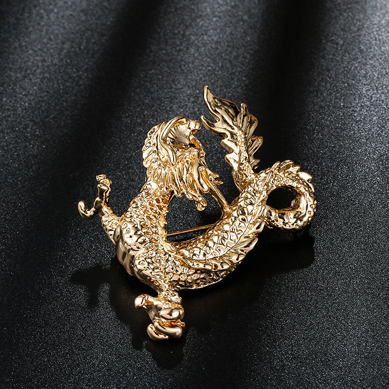 中国龙胸针饰品时尚走光西装配饰男士女性胸花胸针