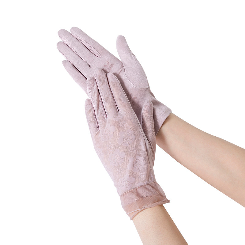 夏季防晒高级蕾丝手套女士薄款春秋弹力防紫外线手套