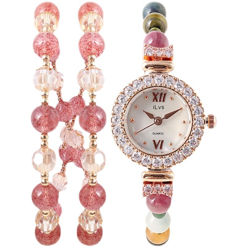 手表小众轻奢品牌原创时尚潮流小巧精致碧玺草莓国产腕表