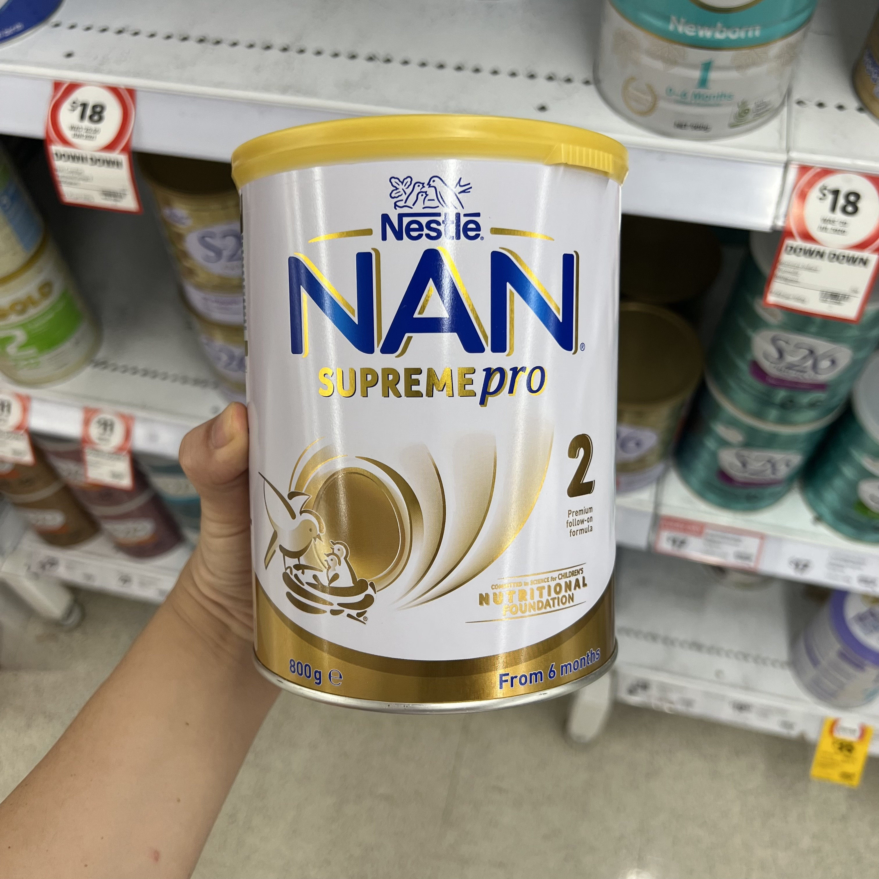 水解保税澳洲雀巢超级能恩二段ha奶粉800克婴幼儿牛奶粉