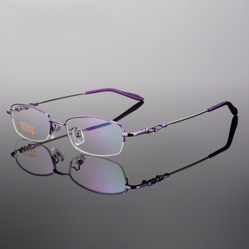 记忆金属近视眼镜钛合金超轻半框眼镜架眼镜架