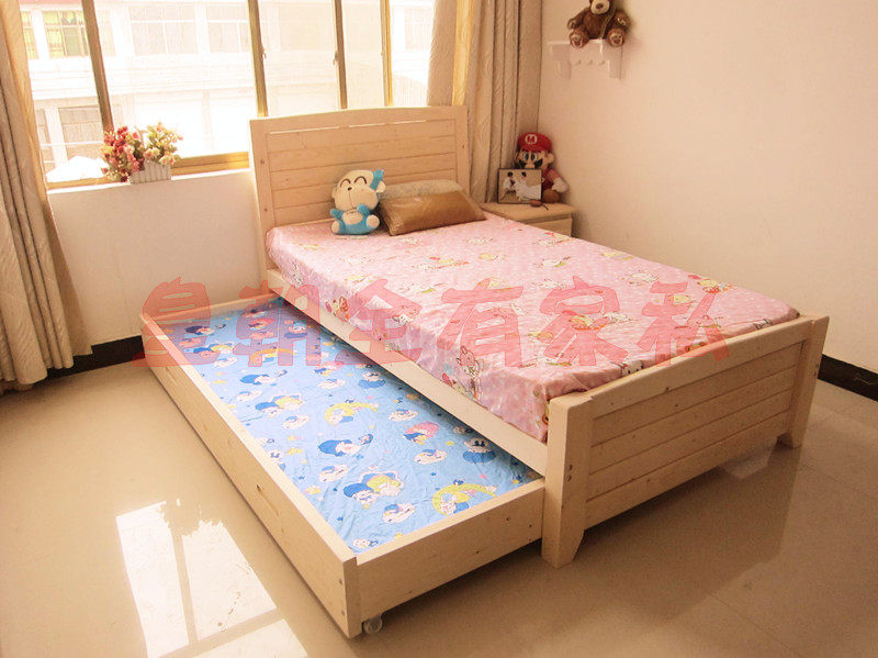 实木床单人床双人床成人床儿童床松木床1米1.2米1.35米1.5米1.8米