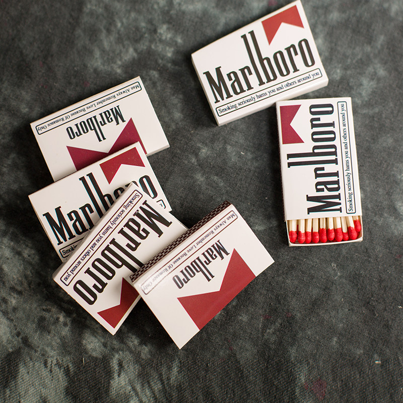 独家创意时尚万宝路加长火柴复古个性老式点烟火柴
