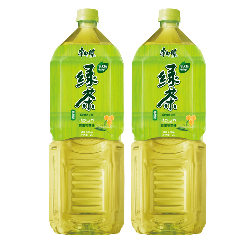 康师傅绿茶蜂蜜茉莉味2l6整箱大瓶装茶饮料饮品网红饮料多省包邮