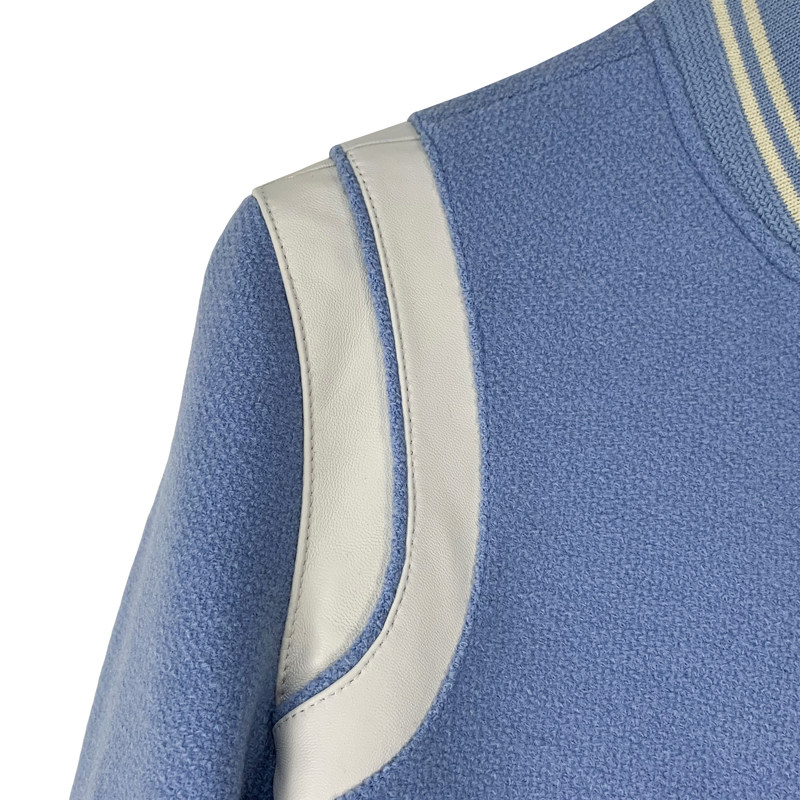 slp风格雾霾棒球服羊毛呢外套皮夹克男女女同夹克