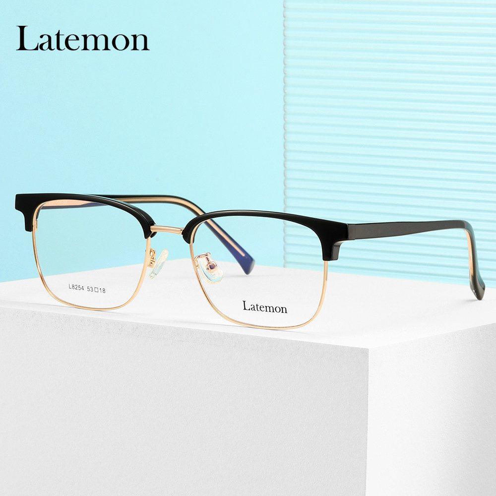 latemon浪特梦复古全框眼镜大脸近视近视眼眼睛架女眼镜架