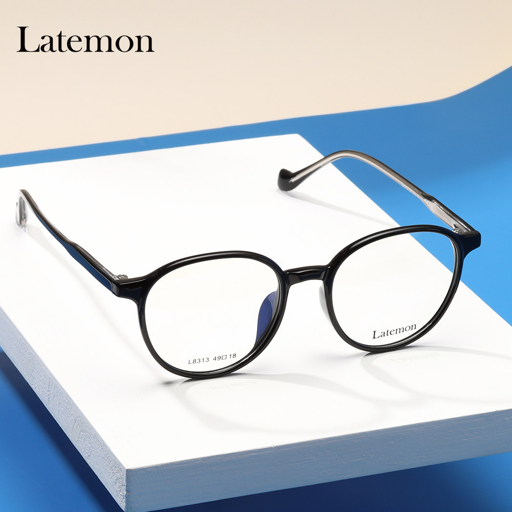latemon浪特梦减龄眼镜框度数复古眼睛男女近视素颜眼镜架