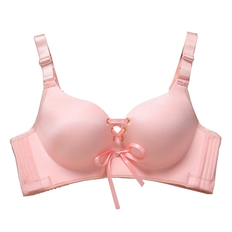 内衣文胸前带拉绳聚拢 绑带式加厚小胸平胸特厚8cm上托拉b奶罩9cm