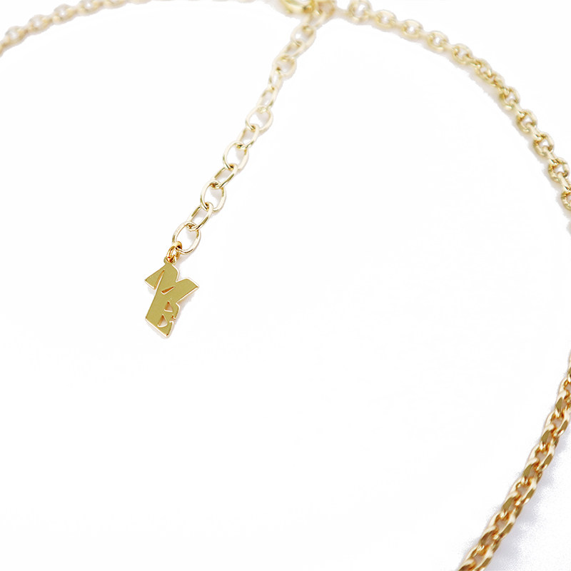 maisonemeraldme国潮流兰博基尼车标时尚字母胡萝卜项链