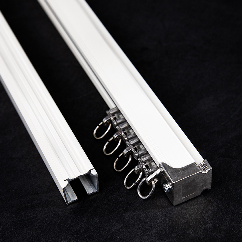 加厚铝合金重型静音直轨纳米消音滑道窗帘轨道窗帘轨道