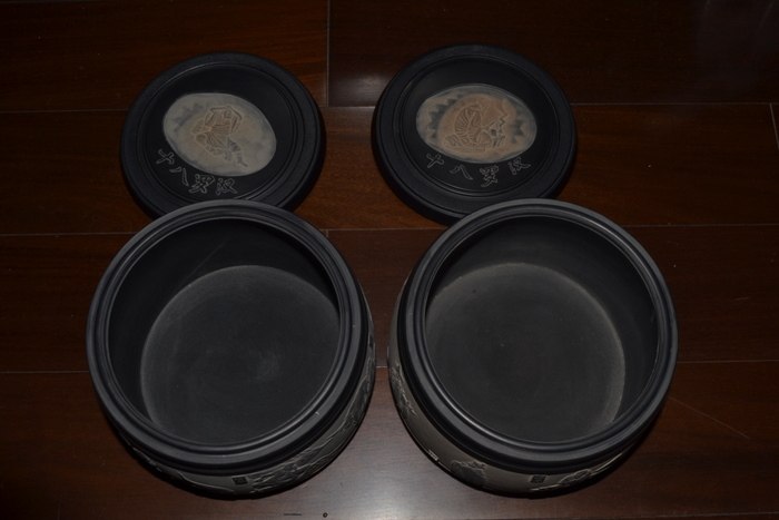 精品蟋蟀苏州大师沈世南十八罗汉浮雕蛐蛐南盆蟋蟀