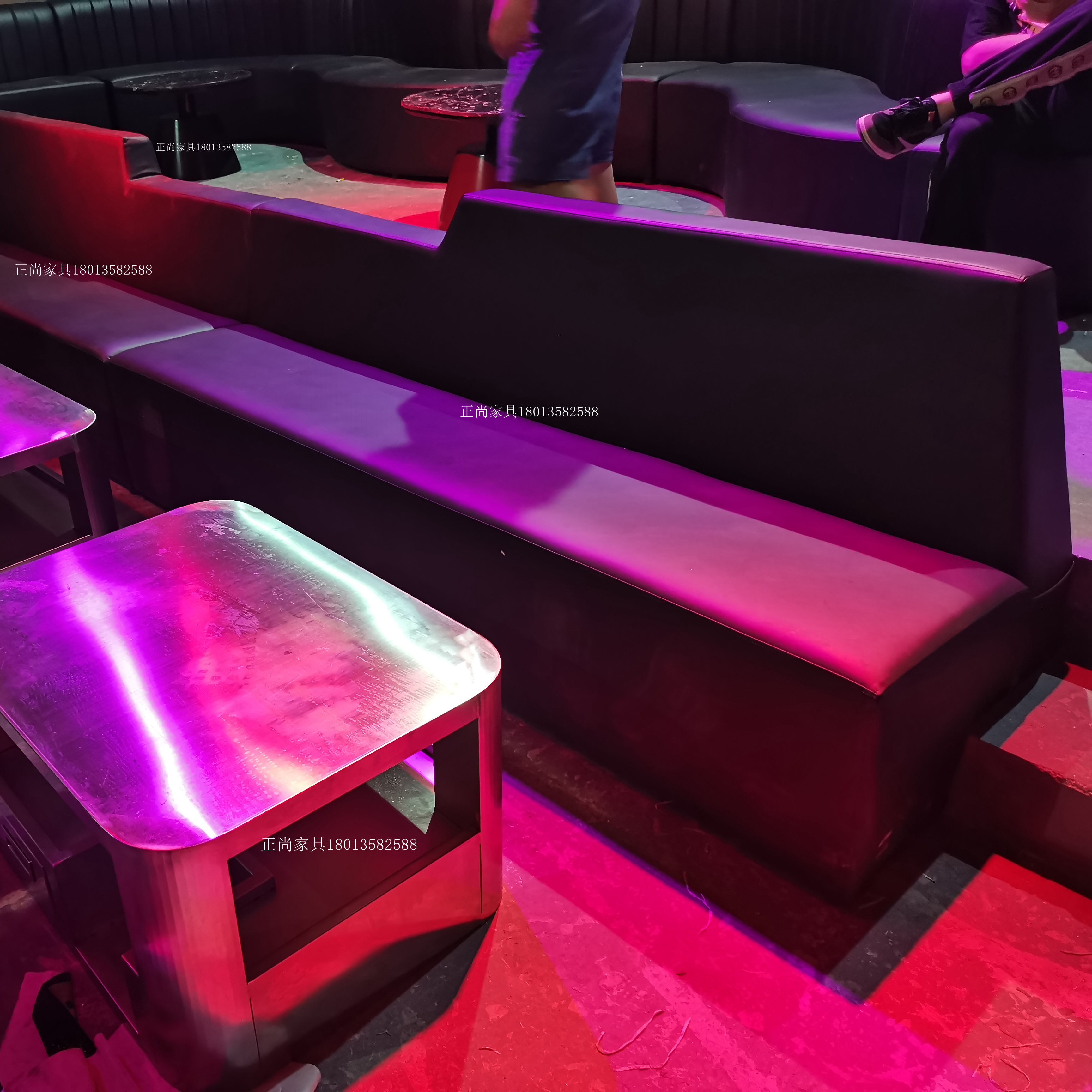 酒吧ktv音乐吧沙发茶几卡座异形直卡慢摇派对卡座