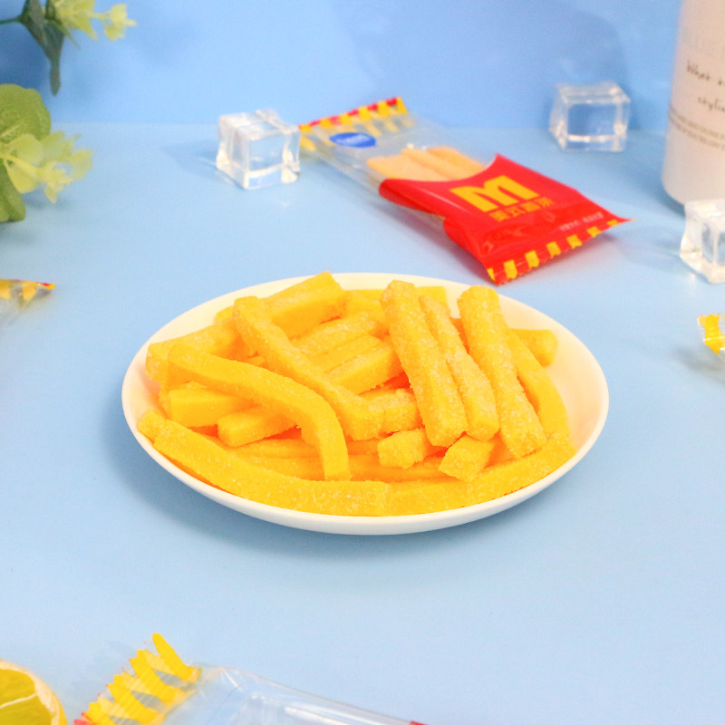 千禧园500g美式薯条软糕散装软糖儿童零食创意糖果