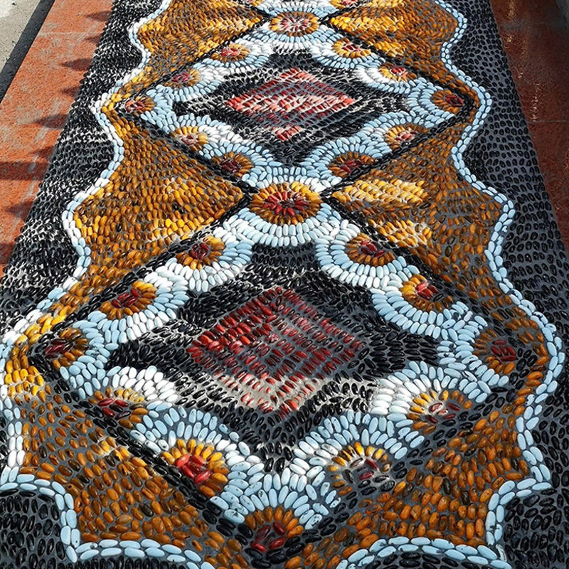 50斤阳台石头白石头铺地铺路庭院白色原石雨花石其它园艺用品