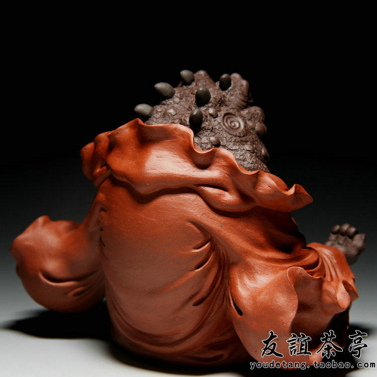友谊茶亭紫砂茶宠名家杨湛全手工金蟾禅心蟾仙茶宠摆件