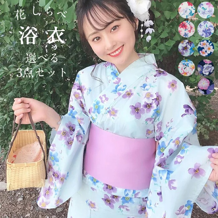 新款日本传统和服浴衣yukata 花火大会旅游用cos多款式