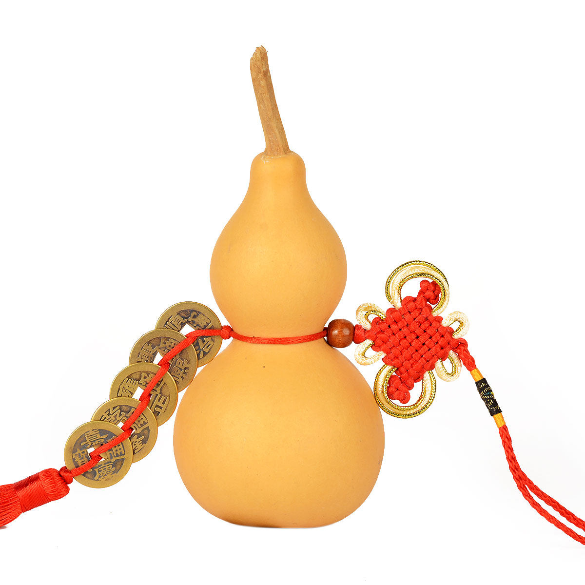 宏图好运 五帝钱八卦葫芦挂件带龙头福字小葫芦车挂家居装饰品