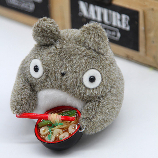 gunm原创日本猫吃面条毛绒公仔娃娃diy玩具摆件生日礼物玩偶