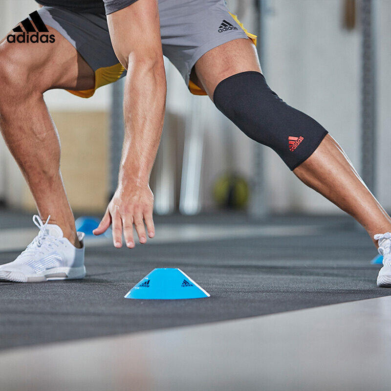 护膝adidas阿迪达斯刺绣男女夏季专业训练跑步健身运动护具