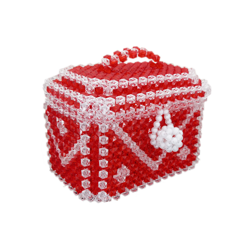 手工串珠百宝箱成品化妆盒创意首饰盒家居饰品摆件大号首饰盒