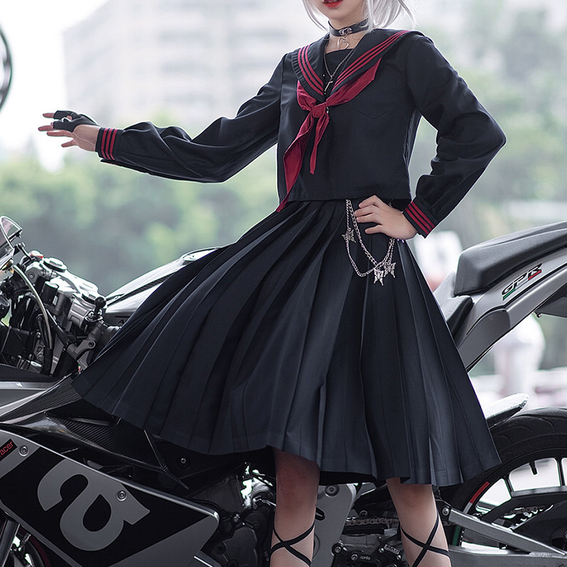 原创jk制服基础款日不良少女三本关西中间学生校服