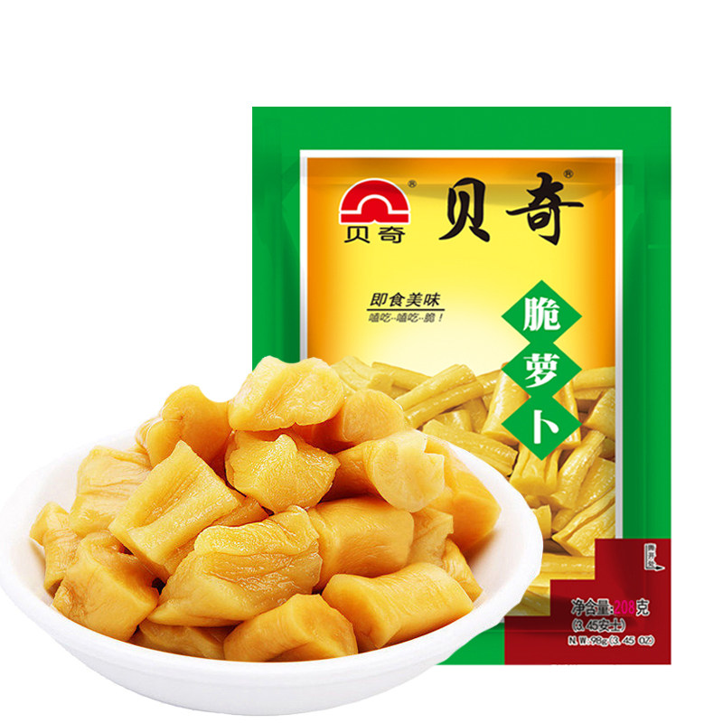 萝卜贝奇208g30袋大包包装原味咸菜下饭饭菜腌制