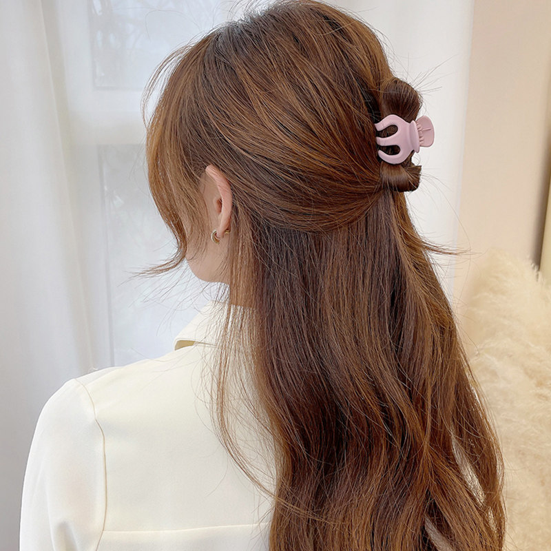 磨砂小号抓夹扎高马尾神器后脑勺鲨鱼侧边发卡发饰