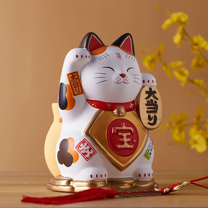 招财猫摆件日本药师窑开业储钱罐2021年新款家用小号招财猫