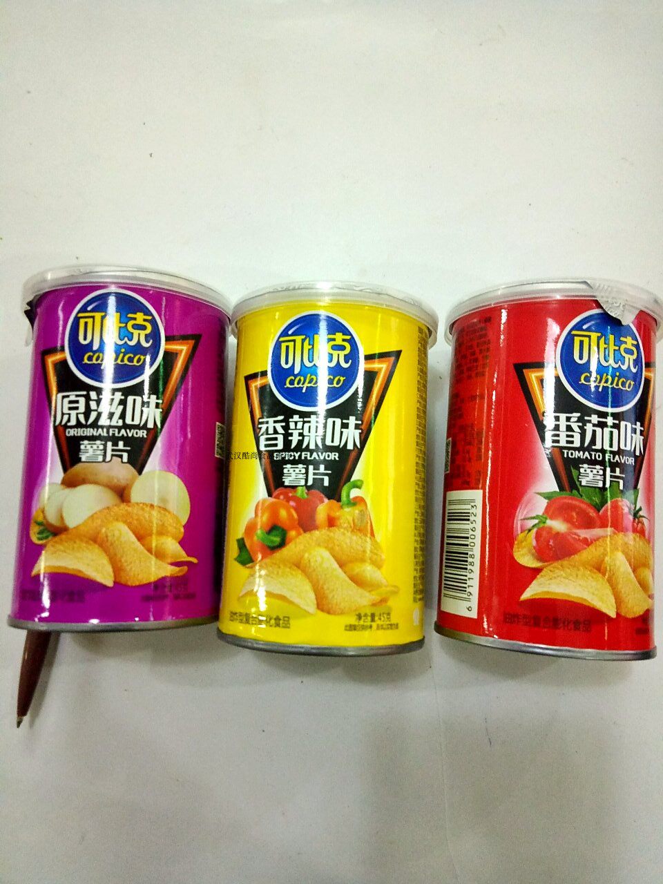 45g达利园可比比克薯片番茄味香辣味滋味膨化食品