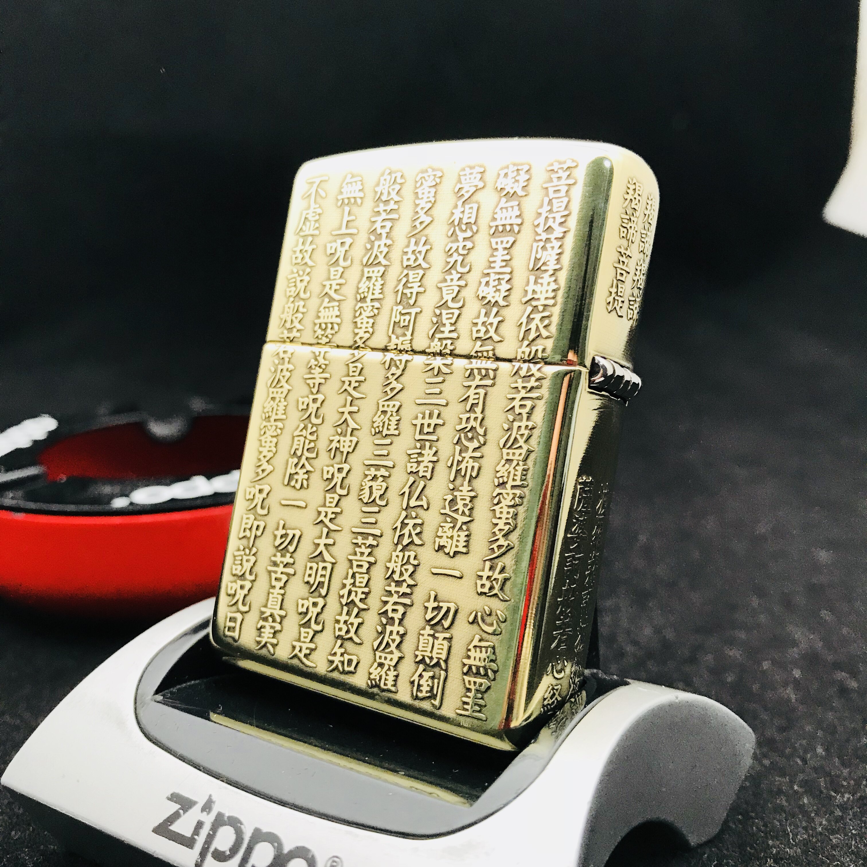 左左进口原装美国zippo防风煤油打火机花边纯铜zippo