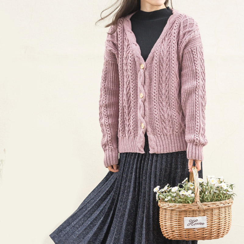 苏苏姐家安然阿伦花样开衫手工diy棒针编织毛衣毛线