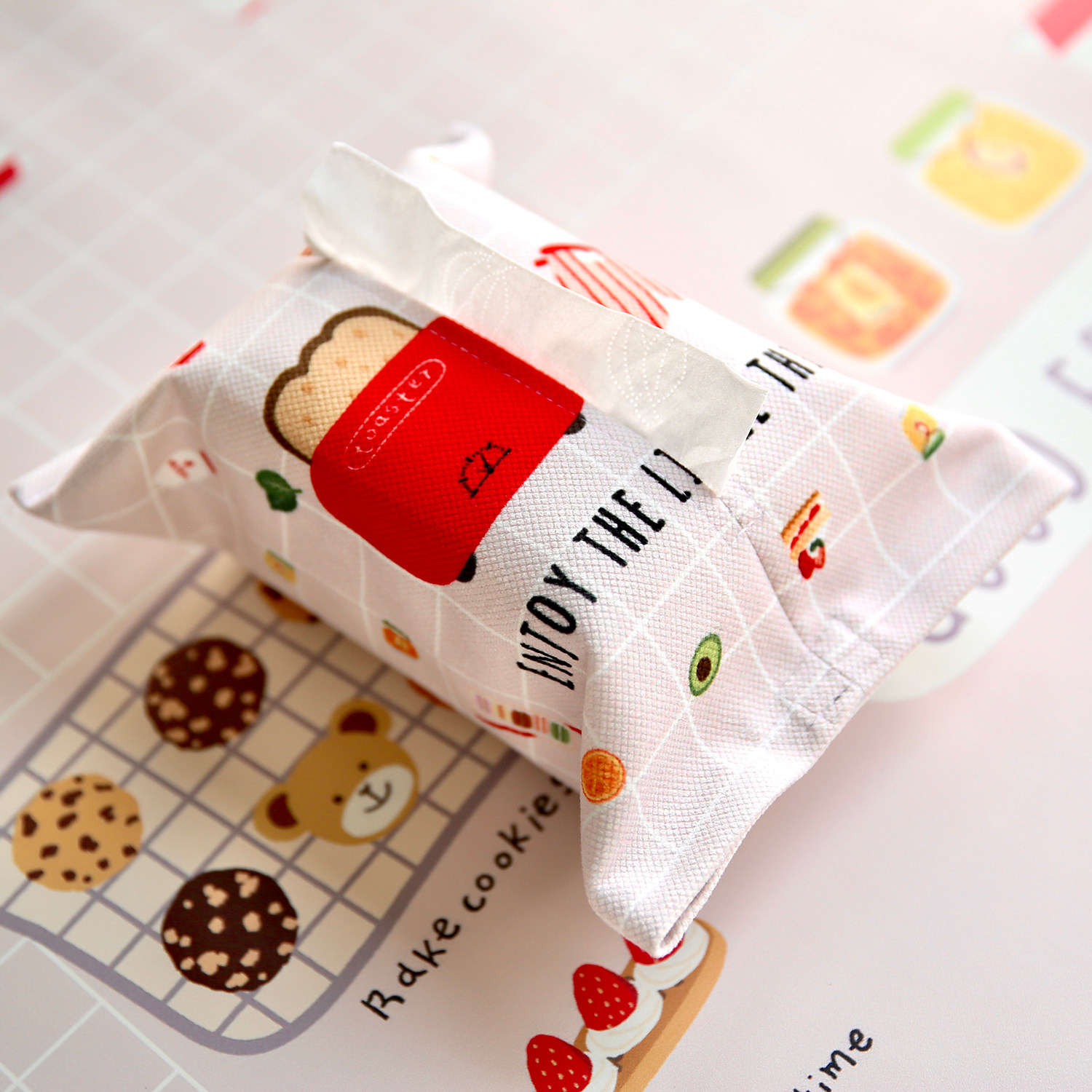 纸巾dooda原创设计ins北欧卡通仙人掌家用可爱纸巾套