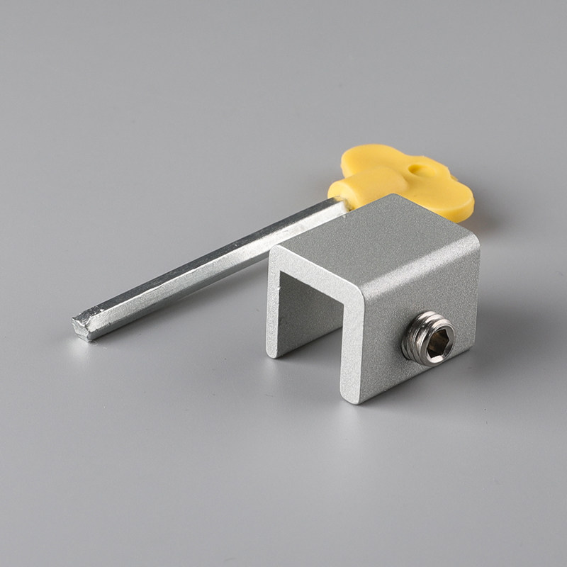 纱窗限位器免打孔铝合金窗户锁扣塑钢平移纱窗固定器儿童安全锁