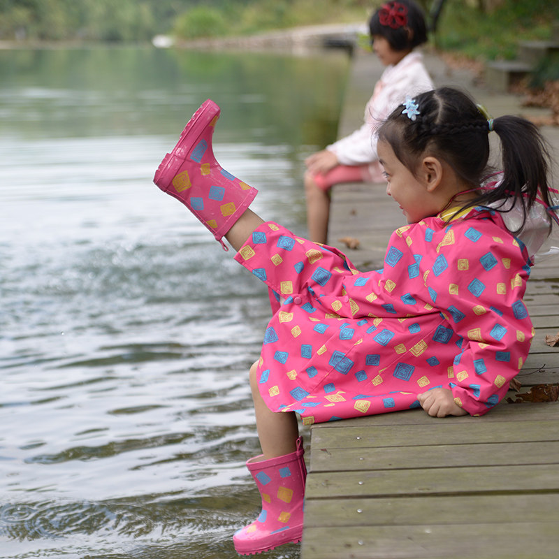 美丽伊芙时尚可爱儿童雨靴男女女童幼儿园学生中筒雨鞋