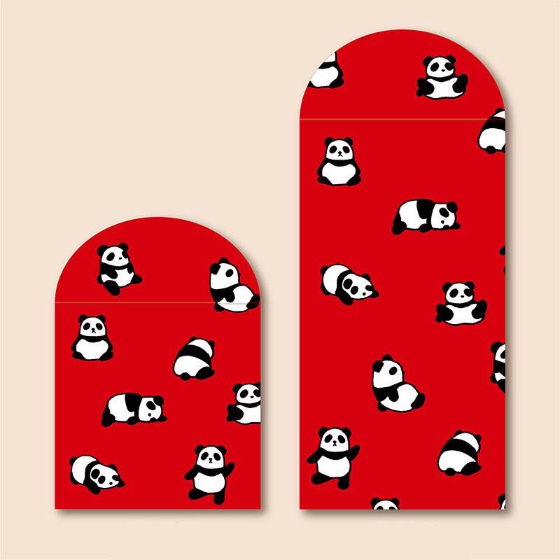 可爱硬质百元熊猫对折年货贺岁高档卡通包硬质红包