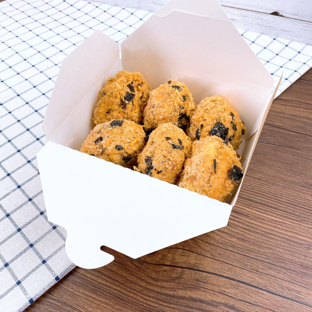 鲍师傅同款肉松小贝西点打包盒小贝包装纸盒子牛皮纸打包盒白卡