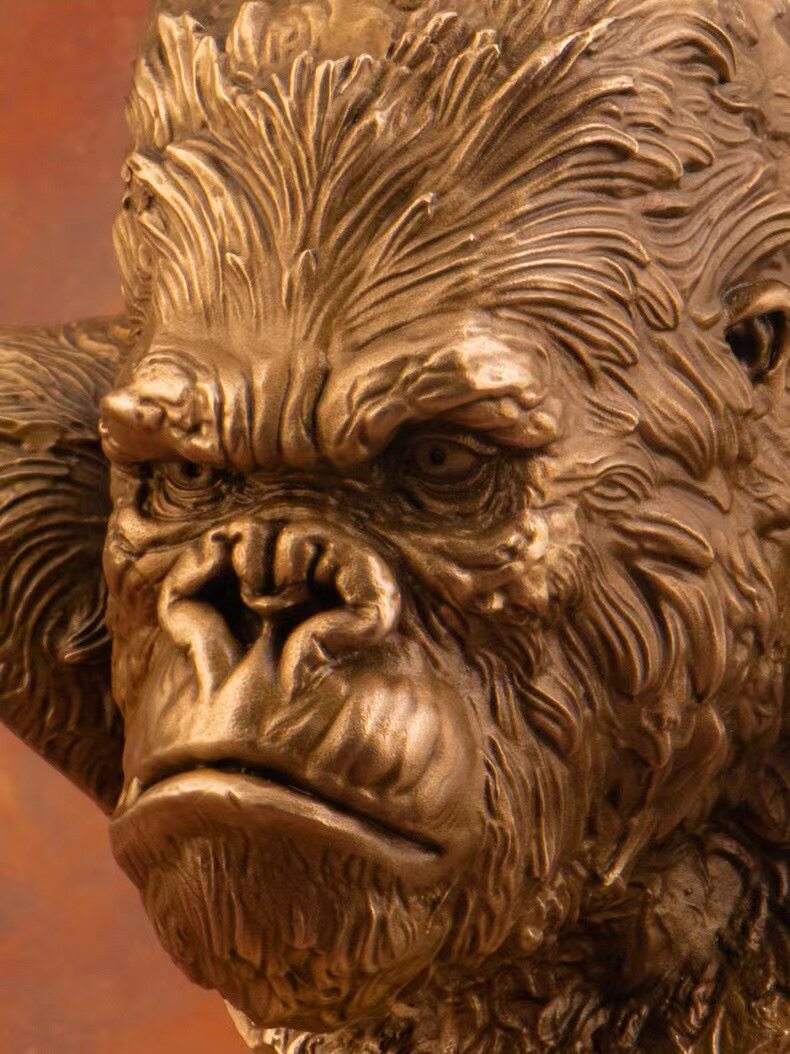 奥格作品黑猩猩巨猿金刚kingkong青铜胸像摆件摆件