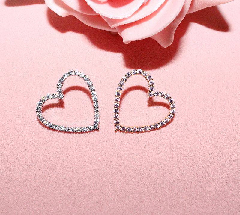 锆石爱心胸针袖扣领针闺蜜礼物情人节单只出售胸针