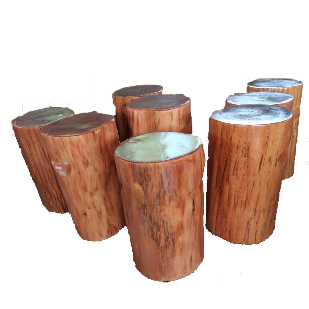 实木根雕圆木墩子原木树桩矮坐凳子茶桌茶几根雕凳子