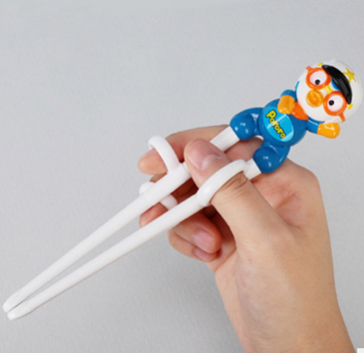 韩国pororo宝露露筷子家用宝宝练习筷卡通树脂便携训练筷儿童餐具