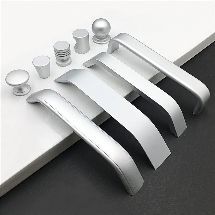 实心现代太空铝合金厨房橱柜拉手简约鞋柜衣柜门厨柜抽屉柜子把手