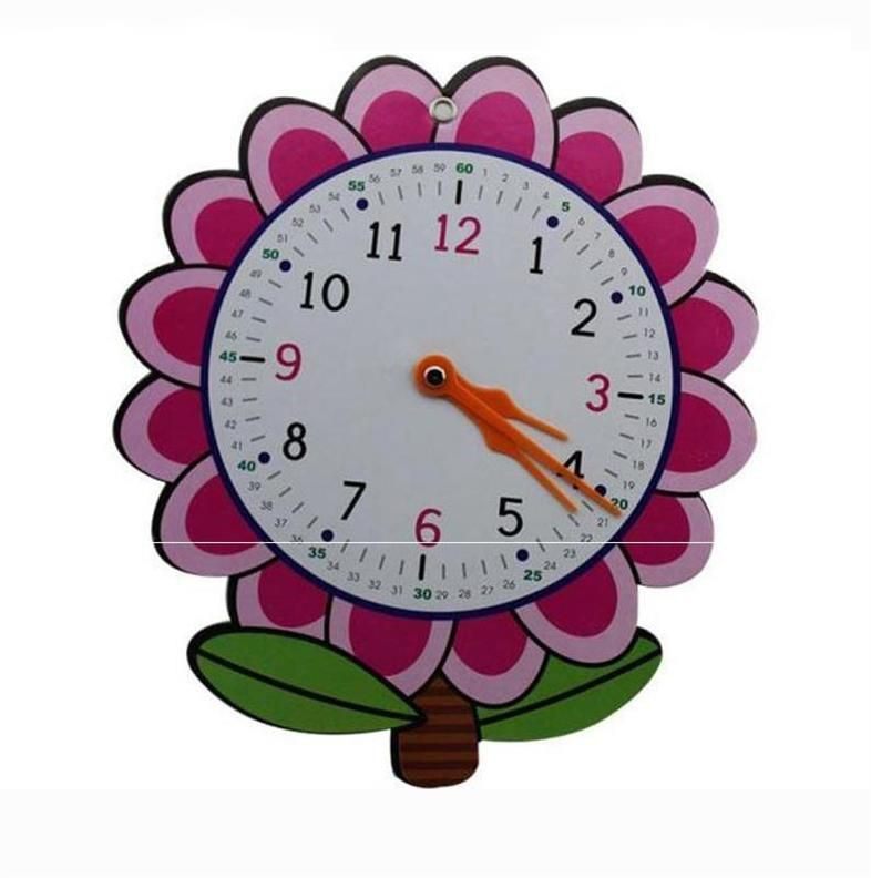 小学生时钟教具纸质教学道具认识钟表时间玩具数学学习板