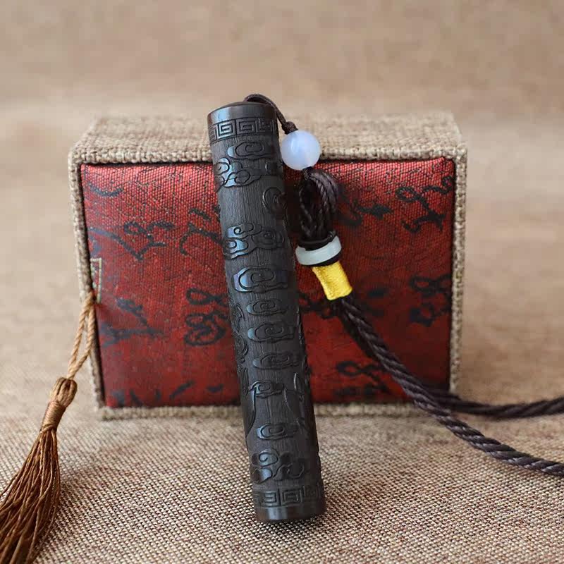 黑檀木古代吹一吹火折子点烟器usb充电老式防风打火机创意点香器