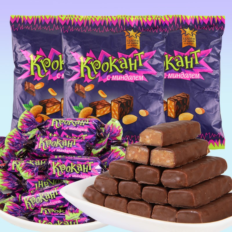 俄罗斯进口食品国家官方旗舰店紫皮巧克力传统糖果